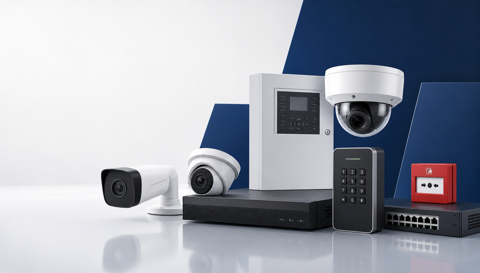Kamera, alarm, yangın ve network sistemi ekipmanları
